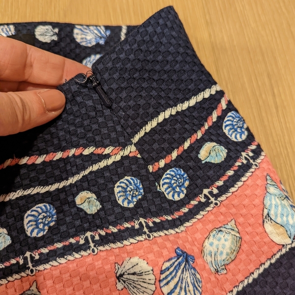 Navy and Pink Nautical Women's Skirt - Picture 4 of 7